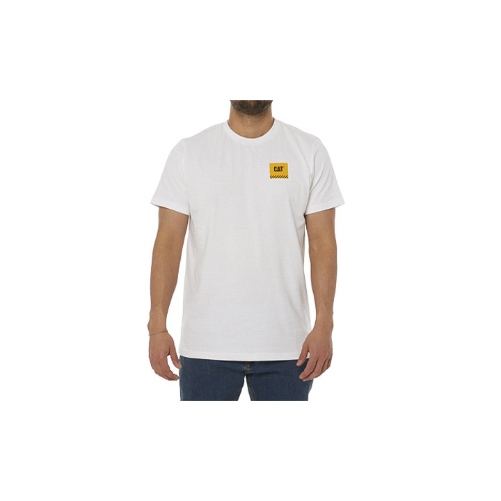 Caterpillar Clothing South Africa - Cat Men's Work Restricted T-Shirts White XM1289705